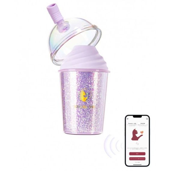 Вакуумний стимулятор у формі стаканчика з трубочкою BeYourLover Joy Cup сяючий бузковий, 9.1 см х 4.6 см Sex Aura | Зображення 6