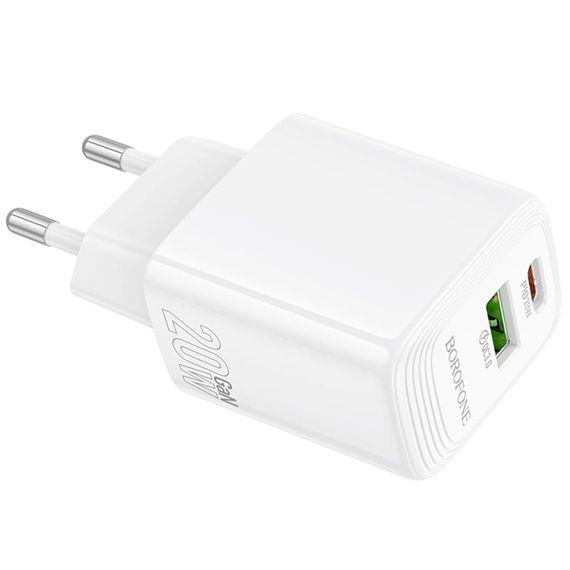 МЗП Borofone BN27 Fuente PD20W+QC3.0 (1USB-A/1C) White | Зображення 4