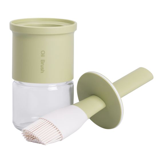 Банка для масла с кисточкой 300 мл диспенсер с кисточкой для оливкового, подсолнечного масла Зеленый HP-34-11GR | Зображення 2