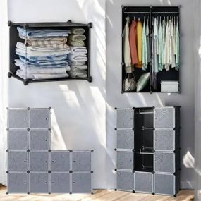 Шафа пластикова розкладна для одягу 110*37*127см