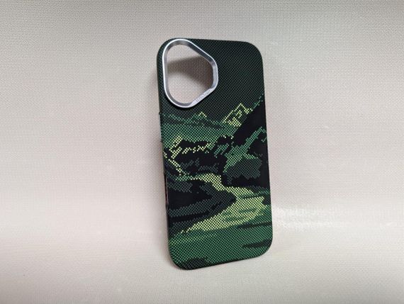 Чохол для iPhone 16 / Айфон 16, LUXO Life Carbon, ультратонкий, MagSafe, зелений