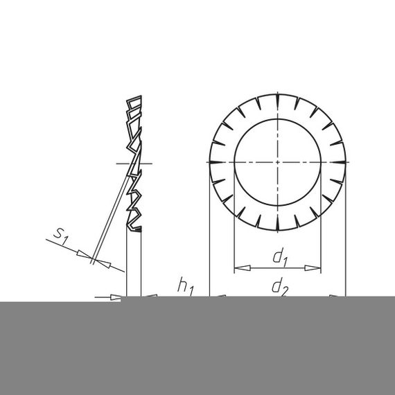Стопорна шайба з зовнішніми зубцями, форма A | Зображення 1