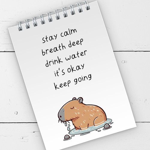 Блокнот на пружине А6 Stay calm 9,5х14 см (BL6_19D065)