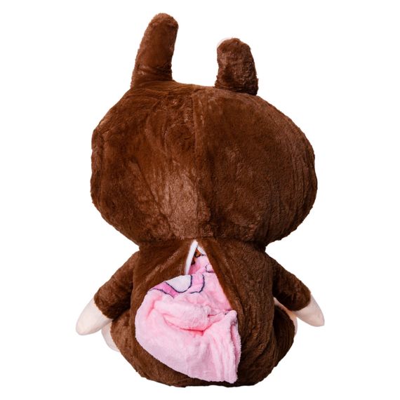 М'яка іграшка-плед, подушка 3 в 1 Лабубу 50 см Коричневий ТМ COLORFUL HOME LAB2BR | Зображення 7