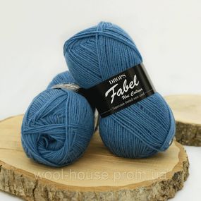 Шкарпеткова пряжа Drops Fabel - Uni print, 103 grey blue