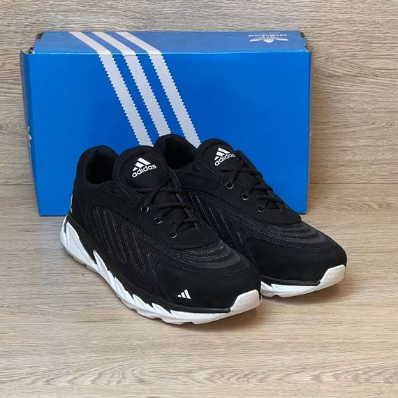 кросівки Adidas літні сітка колір: чорний /білий | Зображення 2