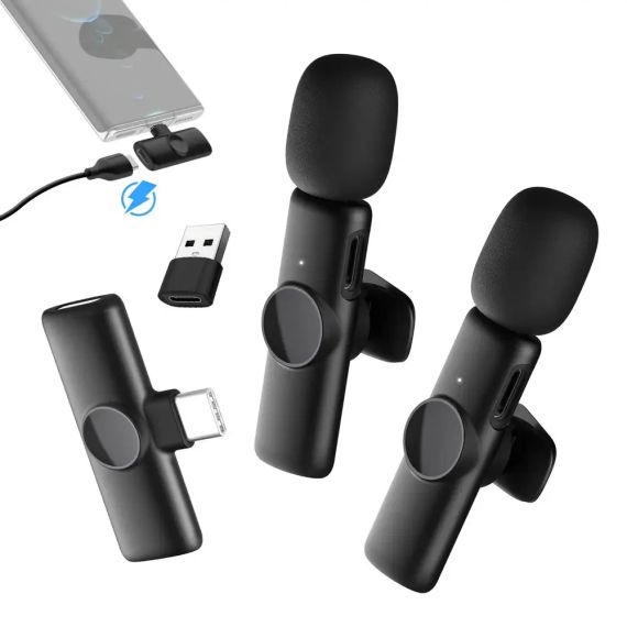 Петличний мікрофон, 2,4 ГГц【Lightning】 Бездротовий петличний мікрофон для телефонів iOS Планше