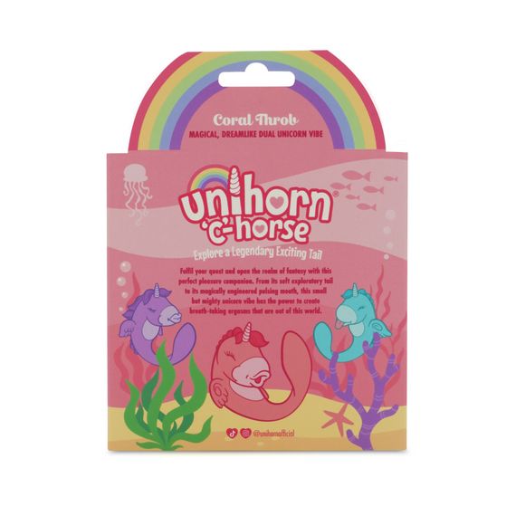 Вібратор-єдиноріжка Unihorn – C Horse – Coral Throb, вагінально-кліторальна стимуляція, 2 мотори по 10 режимів | Зображення 7