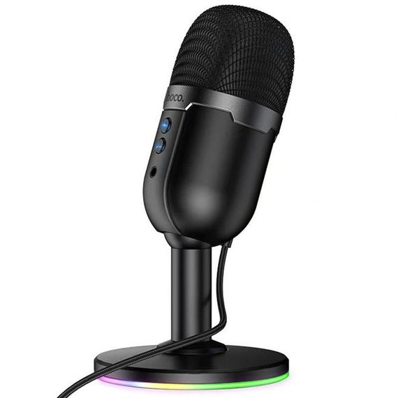 Мікрофон всеспрямований для геймінгу Hoco L25 Bright USB Black | Зображення 4