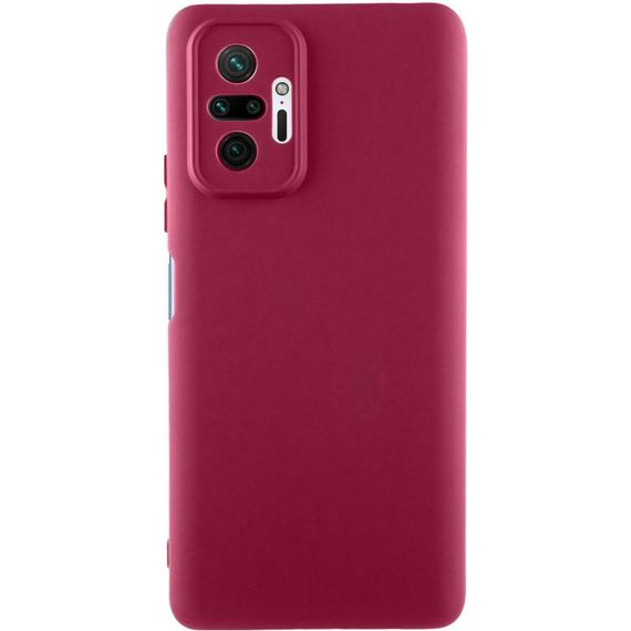 Чохол TPU GETMAN Liquid Silk Full Camera для Xiaomi Redmi Note 10 Pro / 10 Pro Max Бордовий / Marsala