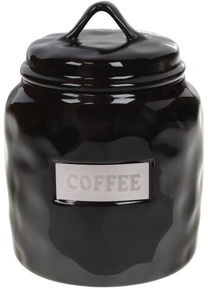 Банка фарфорова Necollie "Coffee" 900мл, чорна
