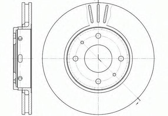Диск гальмівний MITSUBISHI CARISMA передн., вент. (вир-во REMSA) REMSA 658510 на MITSUBISHI CARISMA (DA_)