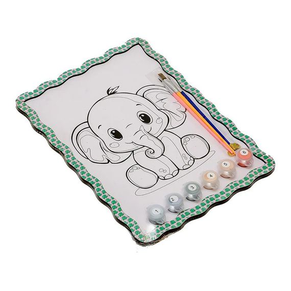 Дитячий набір для розпису по дереву "Слоник" Puz-22949 формат А4 | Зображення 1