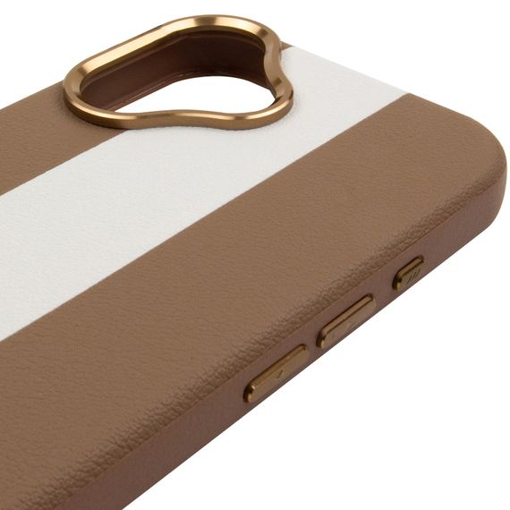 Шкіряний чохол Rally with Magnetic Fit для Apple iPhone 17 (6.3") Beige / White | Зображення 4