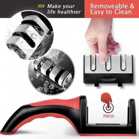 Професійна Ручна Точилка для ножів 3 рівня заточування Fast Sharpener RS-168 | Зображення 1