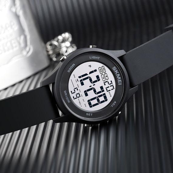 Skmei 1758BKBKWT Black Black White | Зображення 3