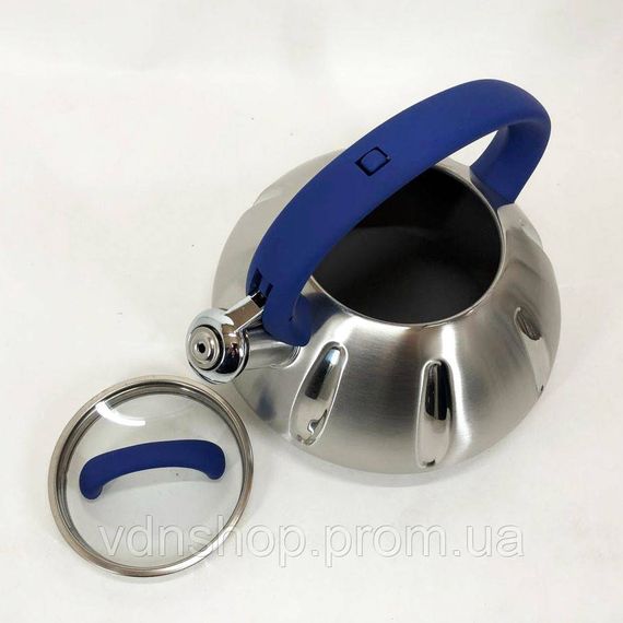 Чайник з нержавіючої сталі з пищалкою Unique, Чайник нержавіючої сталі якісний на кухню 3 л SN-15 | Зображення 6