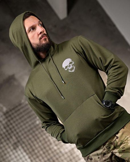 Милитари Худи Не для слабких oliva РП7397 | Зображення 4