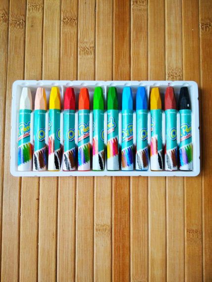 Восковые мелки oil pastel 12 цветов | Цветные карандаши | карандаши масляные пастельные | восковые карандаши| | Зображення 2