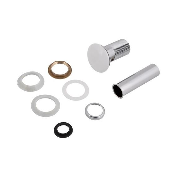 Донний клапан для раковини Qtap PU02O 225х70х70 White з переливом | Зображення 3