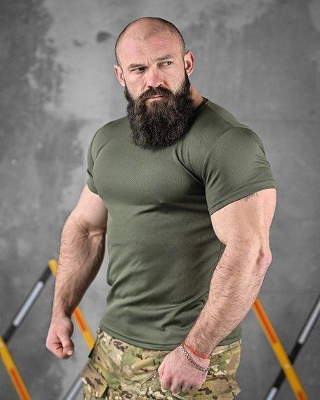 Тактична потоотводна футболка SABUR це наша посадка олива ВТ5125 | Зображення 1