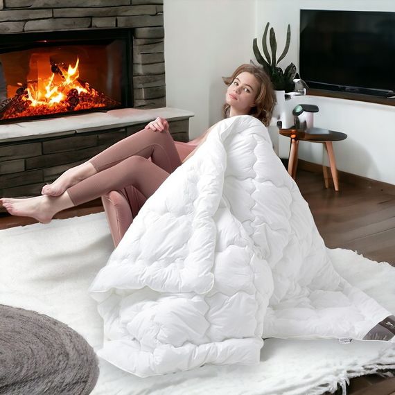 Всесезонное одеяло IDEIA Super Soft Premium аналог лебединого пуха 155Х210 см (8-11780) | Зображення 8