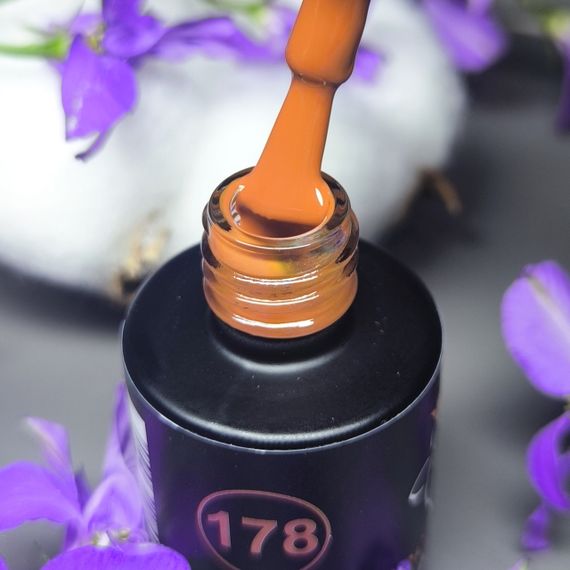 Гель-лак для ногтей Bee Nails 178 (коричнево-оранжевый) 8мл