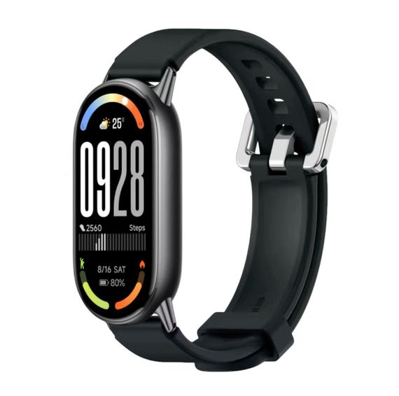 Силіконовий ремінець Mijobs для фітнес браслета Xiaomi Mi Smart Band 8 - Black | Зображення 1