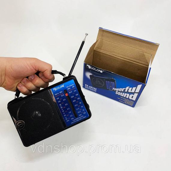 Радіоприймач з хорошою якістю прийому, Класичні радіоприймачі на батарейках, Приймач ретро стиль YM-37