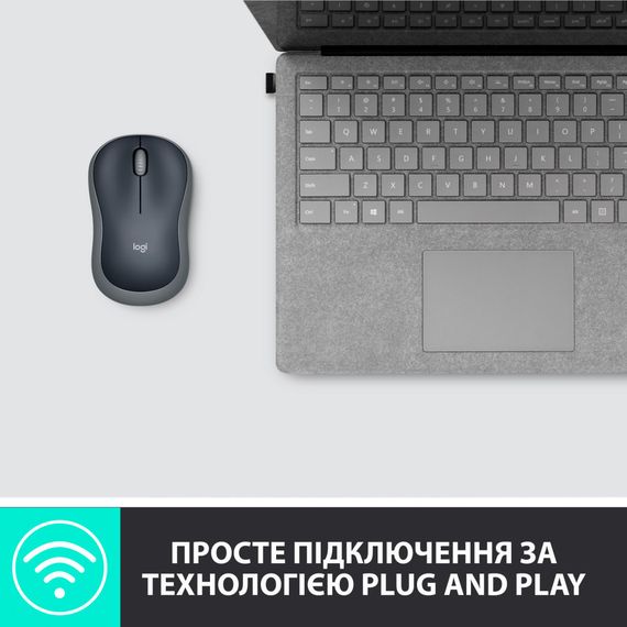 Миша Logitech Wireless Mouse M185 Swift Grey | Зображення 7