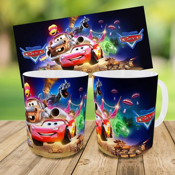 Набір: дитяча сумка-бананка+кружка Тачки Блискавка Маквін 32х15см, бананка для хлопчика через плече на подарунок (00978) | Зображення 2