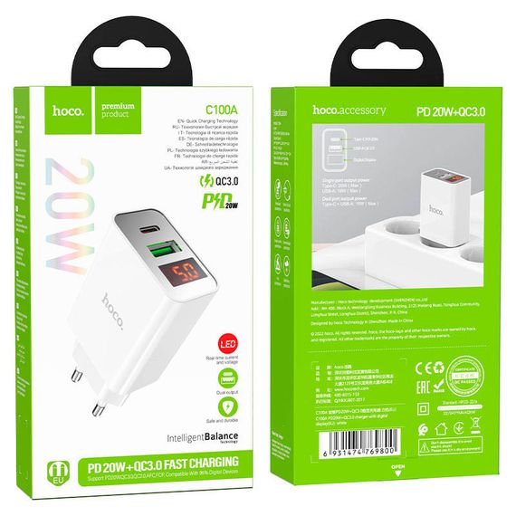 СЗУ HOCO C100A PD20W+QC3.0 | Зображення 5