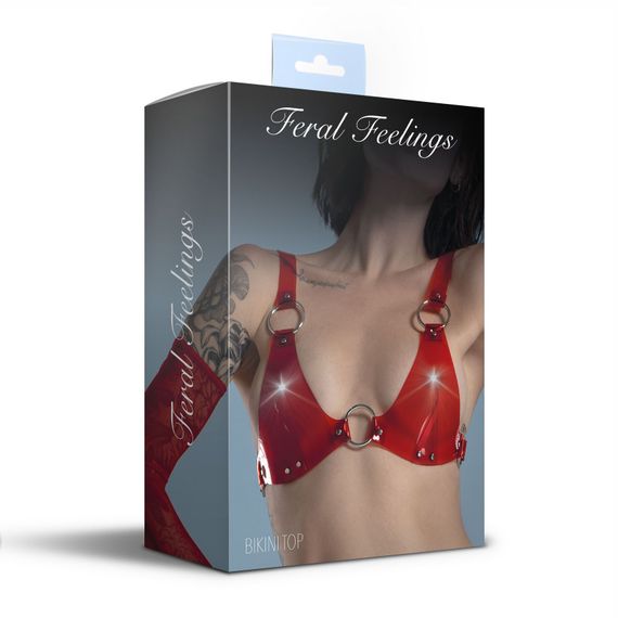 Лиф классический Feral Feelings - Bikini Top Red Trasparent | Зображення 1