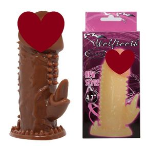 Насадка - презерватив BI-016007--0902S ( коричневая ) sexstyle