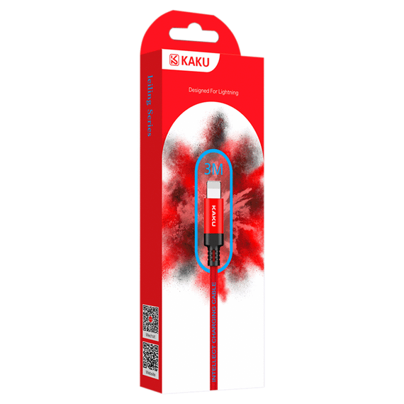 USB кабель Kaku KSC-331 USB - Lightning 3m - Red | Зображення 2