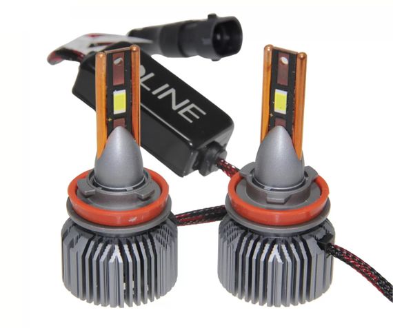 Комплект світлодіодних ламп QLine Ultra +200% 55W H11 (H8/H9/H16) 6000K (2шт) 12V | Зображення 4