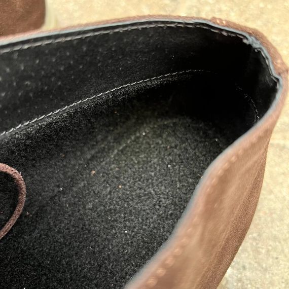 Коричневі черевики — лофери утеплені байкою 47 розмір | Зображення 3