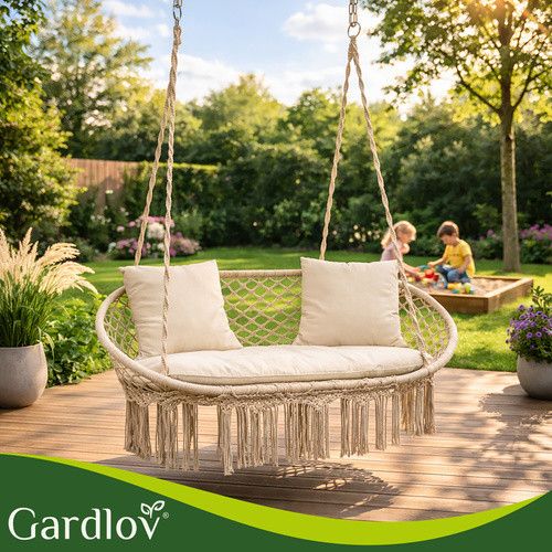 Гойдалка "гніздо лелека" кремова Gardlov 27379 | Зображення 6