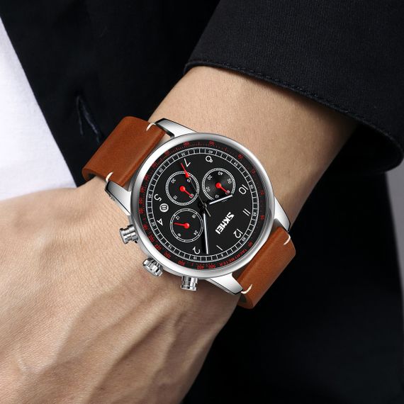 Skmei 9318BKBN Black-Brown | Зображення 2