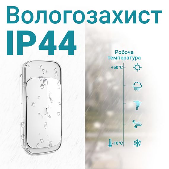 Вологозахисний сенсорний бездротовий дверний дзвінок Digital Lion WDB-03, 58 мелодій, до 300 м, Білий (7489) | Зображення 5
