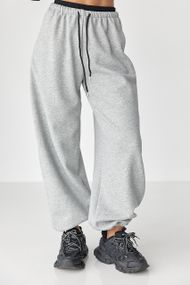 Широкі спортивні штани з начосом - сірий цвет, XL (є розміри)