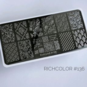 Пластина 136 для стемпінгу RichColor (12х6см)