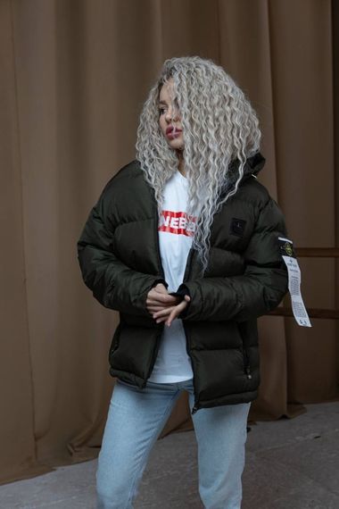 Куртка зимова Stone Island хакі | Зображення 9