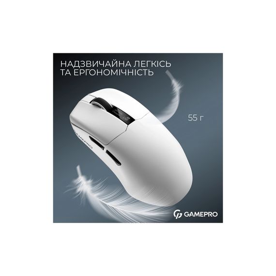 Мишка GamePro Asgard Thor Wireless/Bluetooth/USB White (GM023W) | Зображення 5