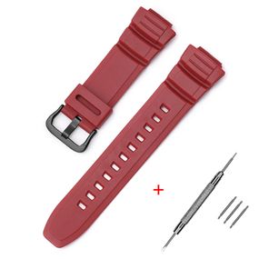 Ремінець для Годинник C2asio G-Shock MCW-100H/110H, AE-2000/2100 W-S220, HDD-S100, WV-200 Red Black
