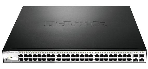 Коммутатор D-Link DGS-1210-52MP 48xGE PoE, 4xGE/SFP WebSmart (DGS-1210-52MP)