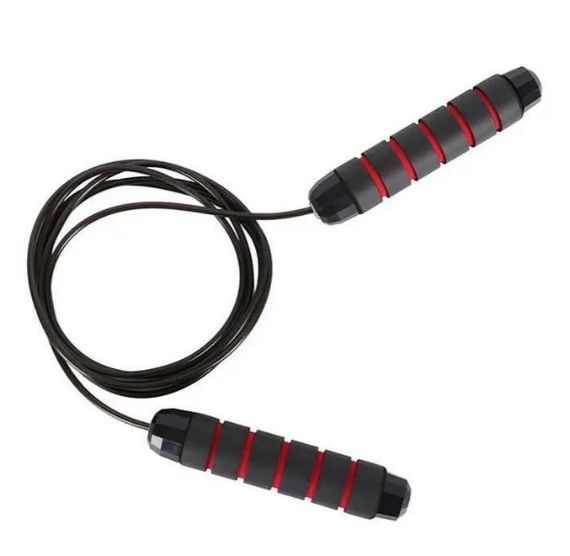 Скакалка швидкісна PowerPlay 4210 Power Weighted Jump Rope Чорна 2,7 м (PP_4210_Black/Red) | Зображення 8