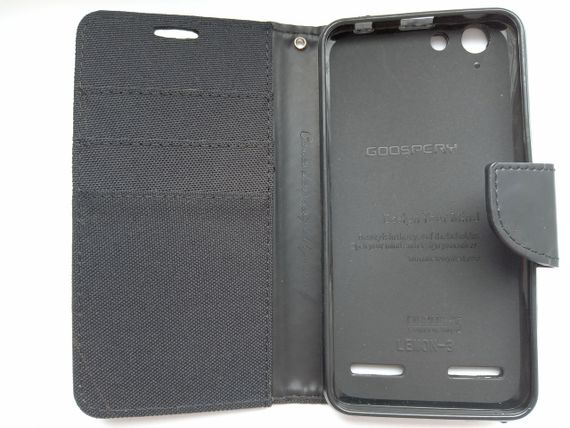 Чохол-книжка Goospery з тканини для Lenovo A6020 чорний | Зображення 1