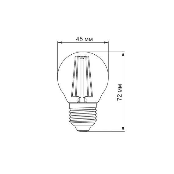 Світлодіодна лампа TITANUM  Filament G45 4W E27 4100K | Зображення 2