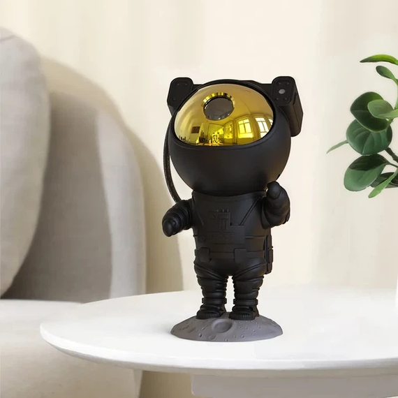 Ночник LED "Астронавт" / Лазерный проектор звездного неба BLACK Космонавт | Зображення 1